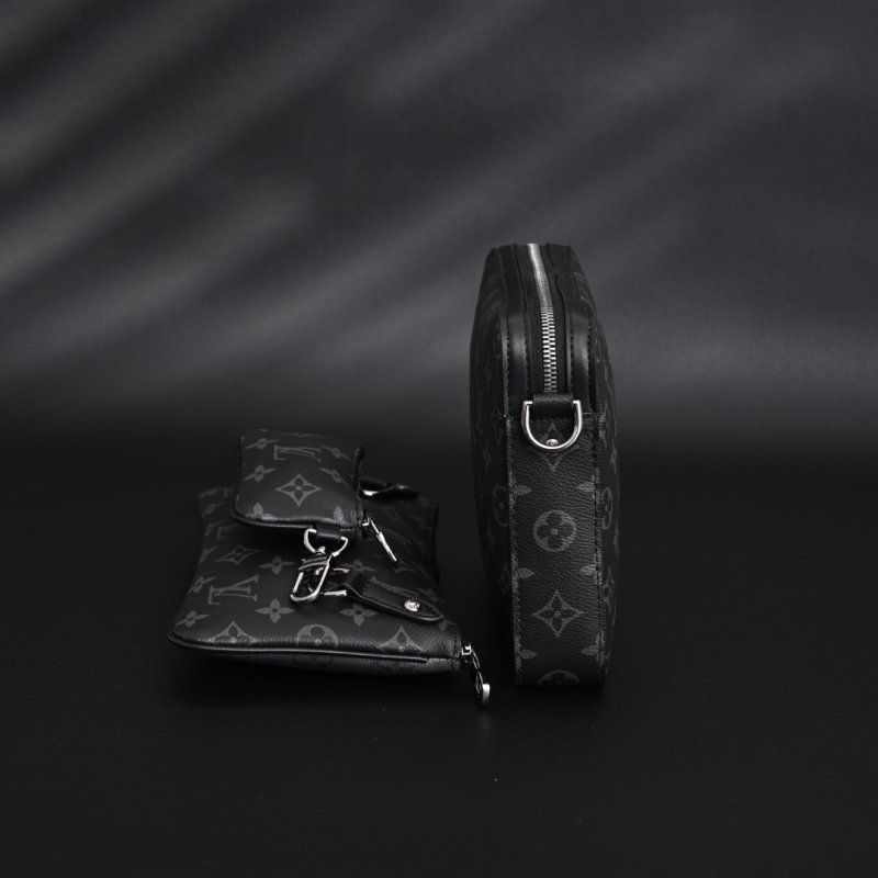 Louis Vuitton LV Monogram 3-in-1 Messenger Bag Black view
