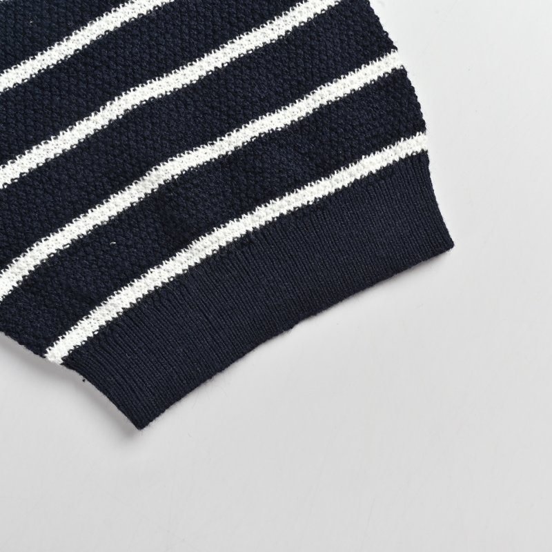 Ralph Lauren Navy & White Striped Polo Shirt view