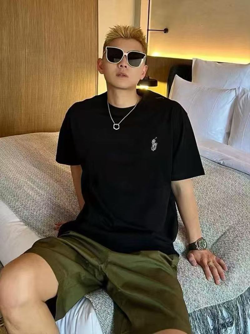 Celine Black Embroidered Logo T-Shirt