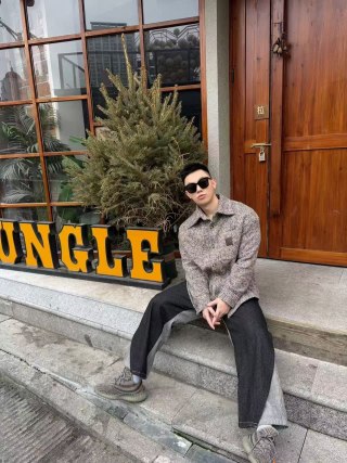 Stone Island Grey Wool Blend Overshirt Jacket view 4