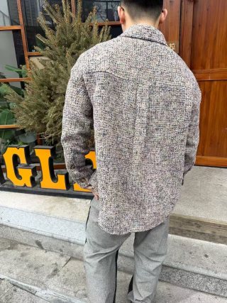 Stone Island Grey Wool Blend Overshirt Jacket view 6