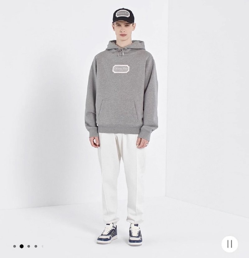 Gray Box Logo Hoodie
