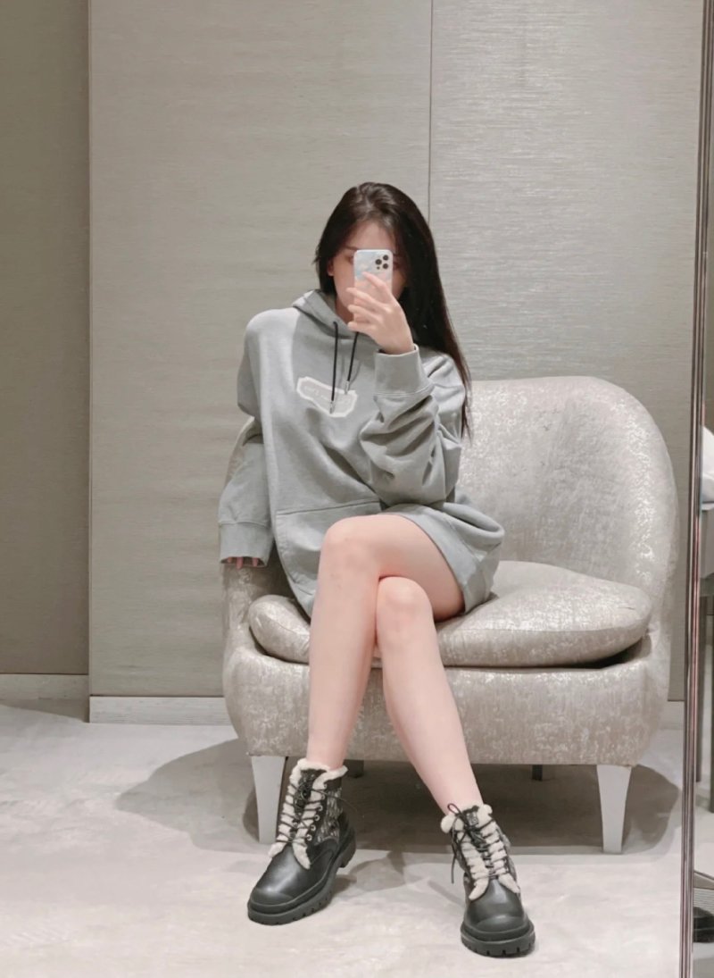 Gray Box Logo Hoodie view