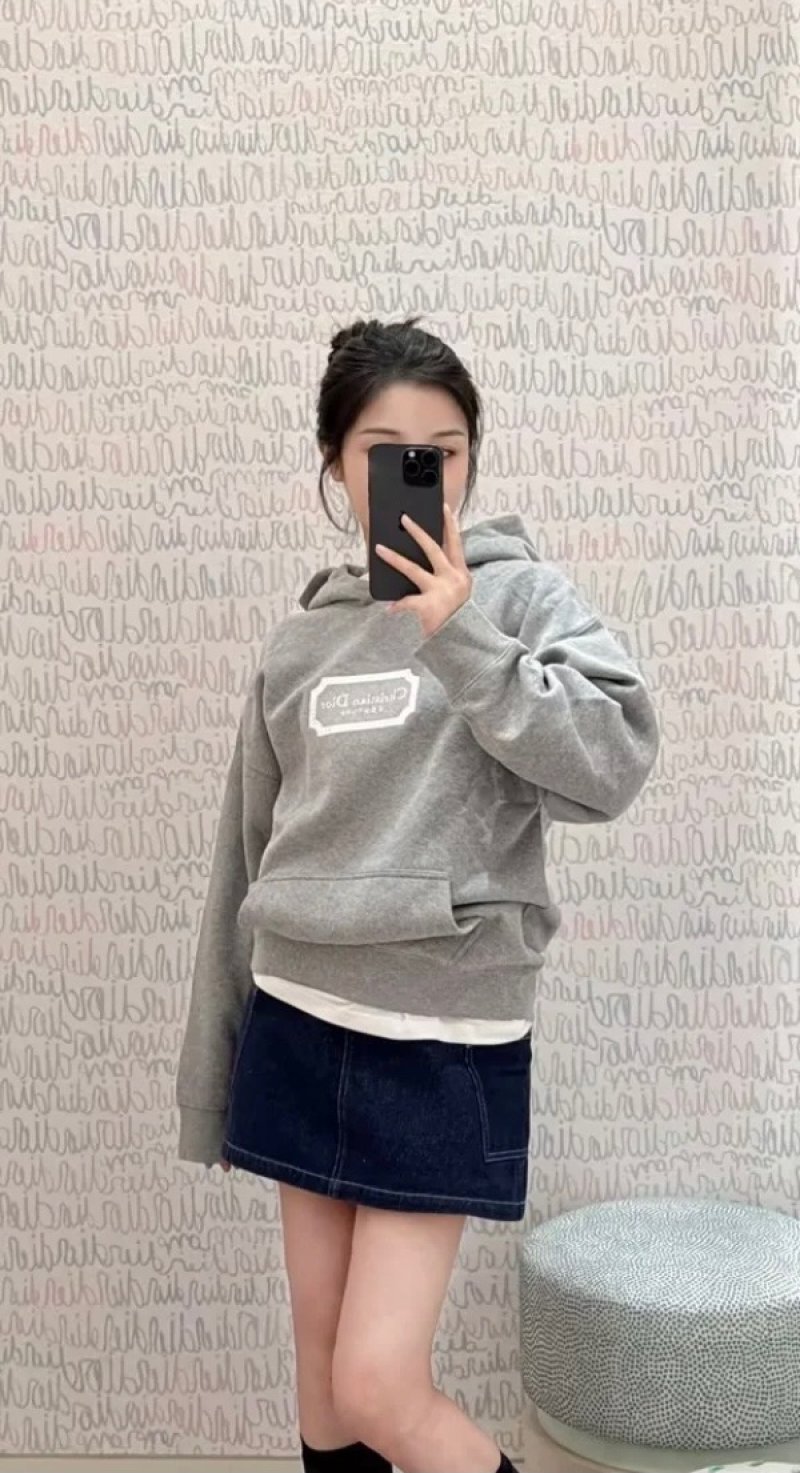 Gray Box Logo Hoodie view