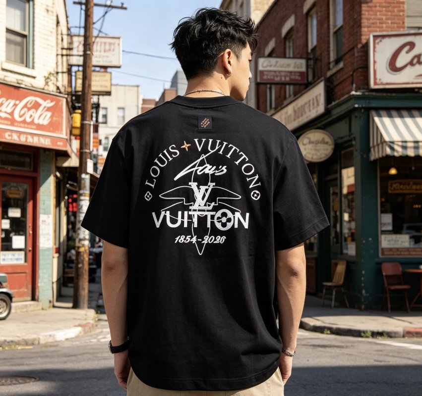 Louis Vuitton Monogram Print Black T-Shirt view