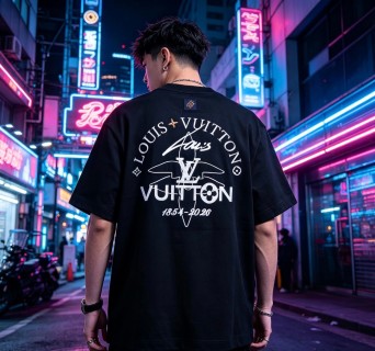 Louis Vuitton Monogram Print Black T-Shirt view 4