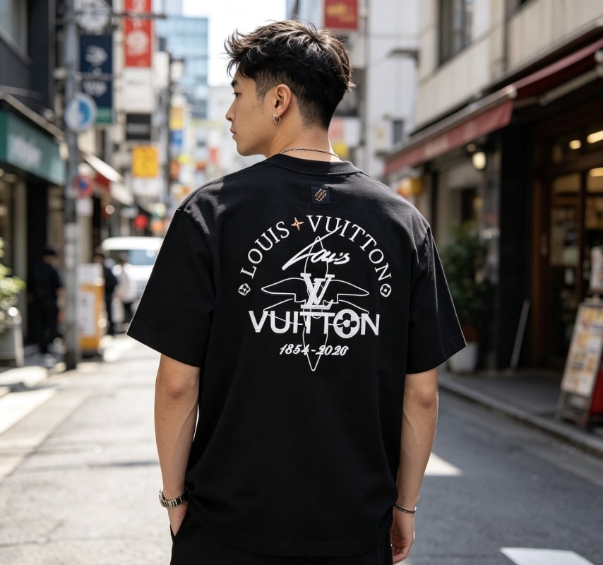Louis Vuitton Monogram Print Black T-Shirt view