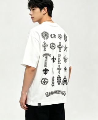 Chrome Hearts White Multi-Symbol Back Print T-Shirt view 6