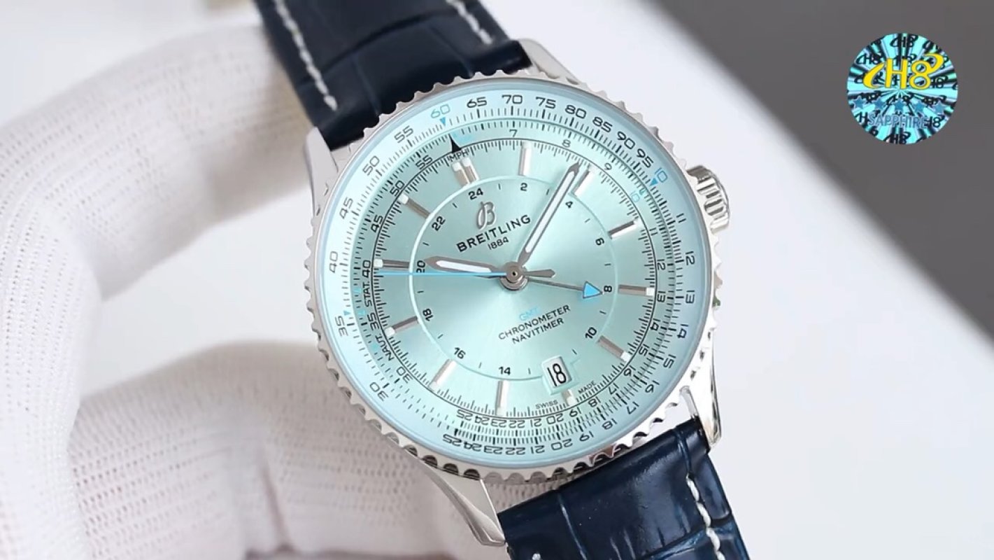 Breitling Navitimer Chronograph Ice Blue Dial Watch