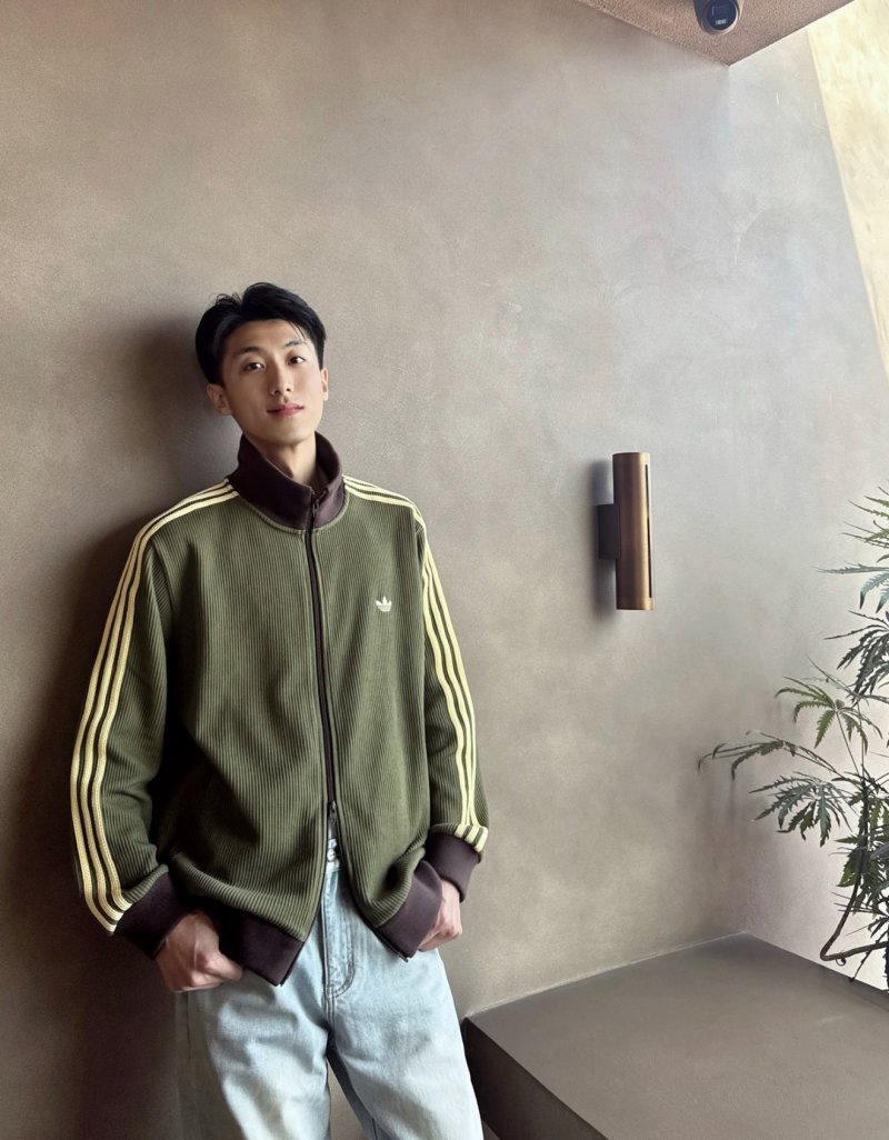 Adidas Firebird Track Jacket Olive Green view