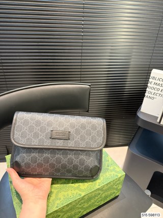 Gucci GG Canvas Chest Bag - Grey view 3