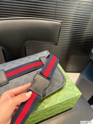Gucci GG Canvas Chest Bag - Grey view 8