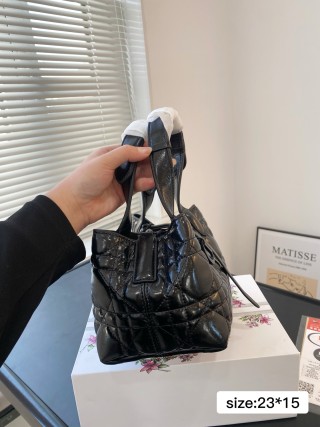 Dior Caro Quilted Black Tote Bag view 3