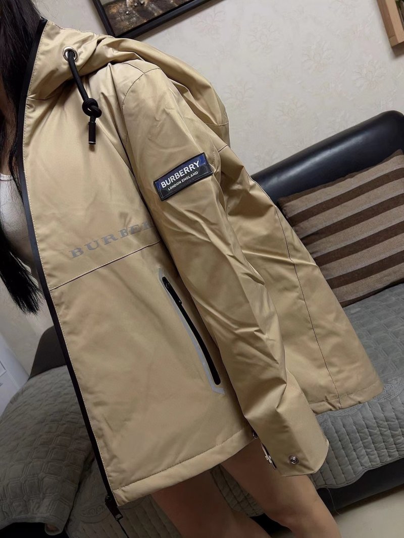 Beige Puffer Down Jacket with Drawstring Hood view