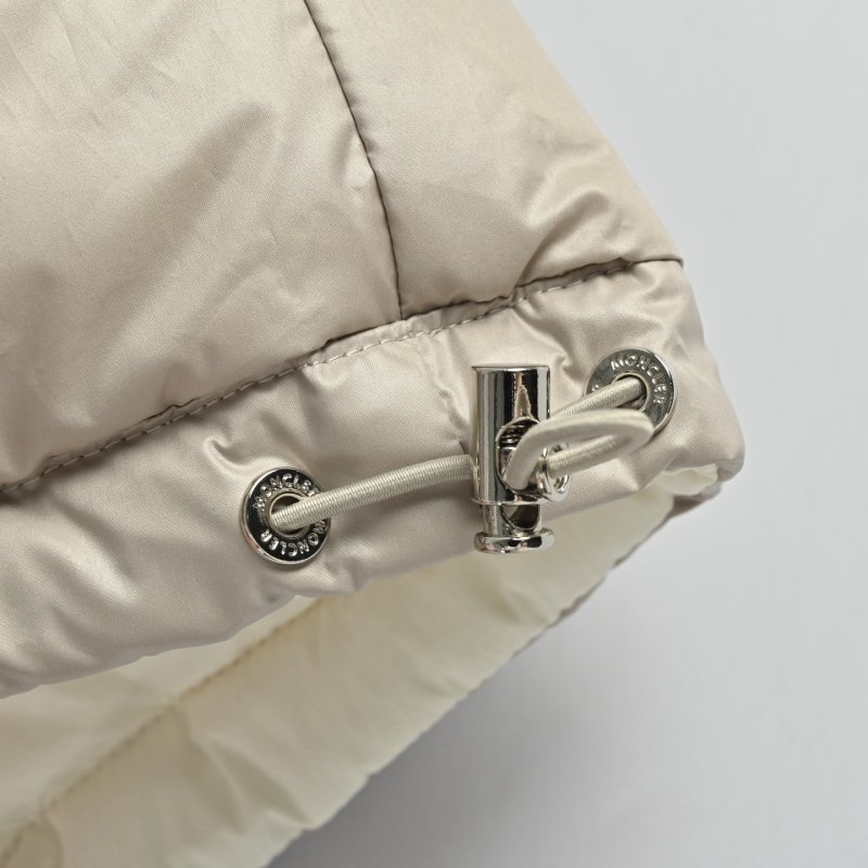 Beige Quilted Puffer Down Jacket view