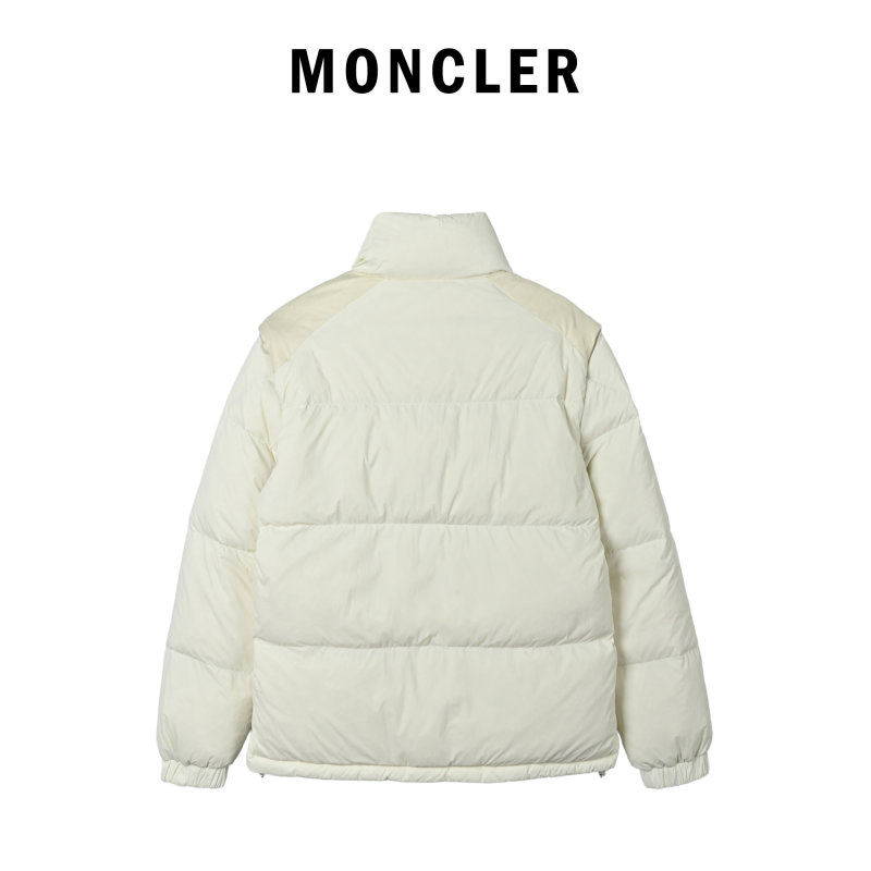 Beige Quilted Puffer Down Jacket view