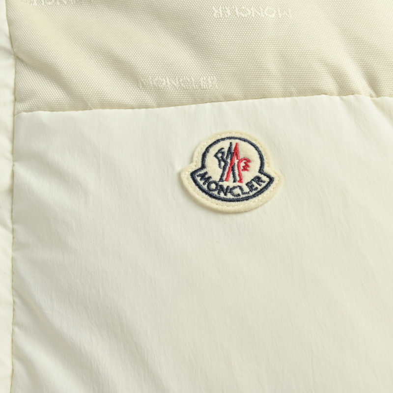 Beige Quilted Puffer Down Jacket view