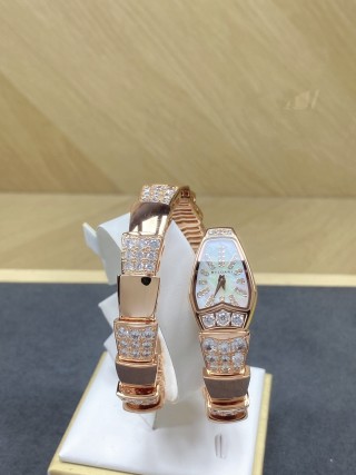 Bulgari Serpenti Two-Coil Rose Gold Diamond Watch