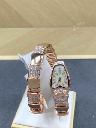 Bulgari Serpenti Two-Coil Rose Gold Diamond Watch view 2