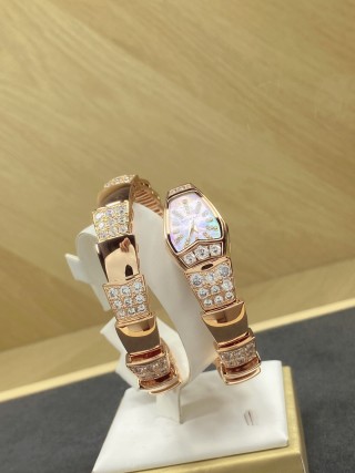 Bulgari Serpenti Two-Coil Rose Gold Diamond Watch view 3