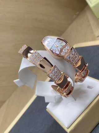 Bulgari Serpenti Two-Coil Rose Gold Diamond Watch view 4
