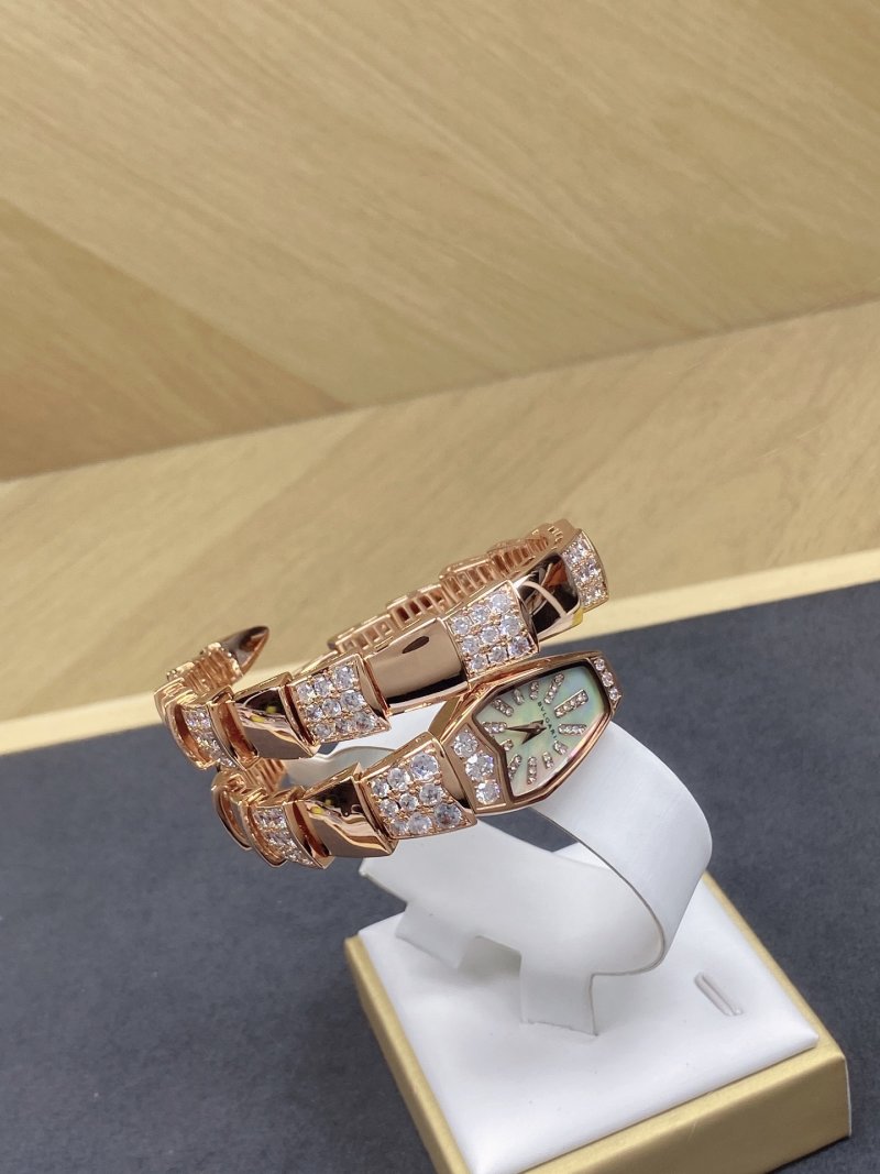 Bulgari Serpenti Two-Coil Rose Gold Diamond Watch view