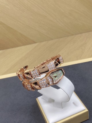 Bulgari Serpenti Two-Coil Rose Gold Diamond Watch view 6