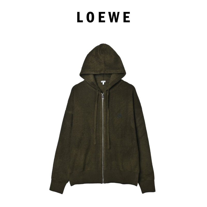 Olive Oversized Zip Hoodie Jacket view