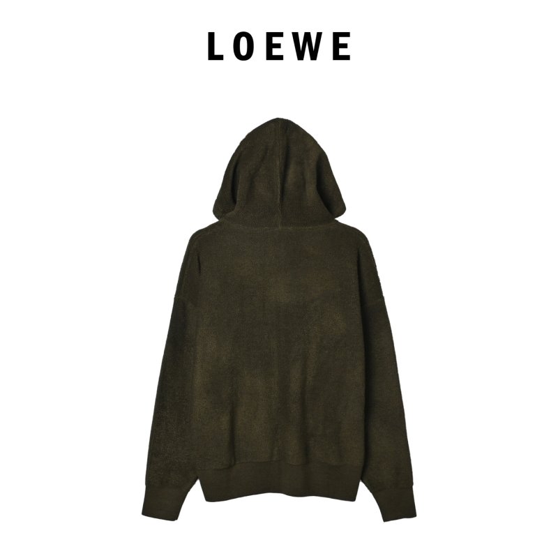 Olive Oversized Zip Hoodie Jacket view