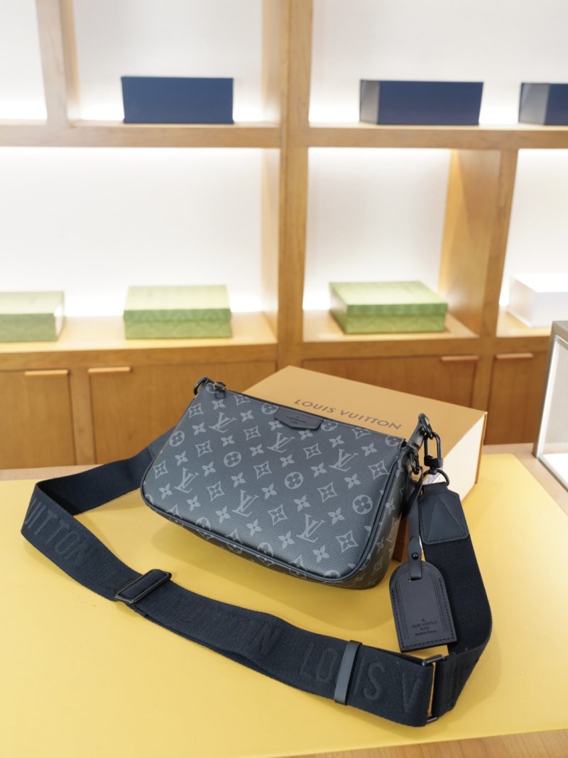 Louis Vuitton Monogram Canvas Crossbody Shoulder Bag Navy view