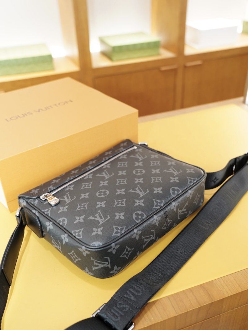 Louis Vuitton Monogram Canvas Messenger Crossbody Bag Black view