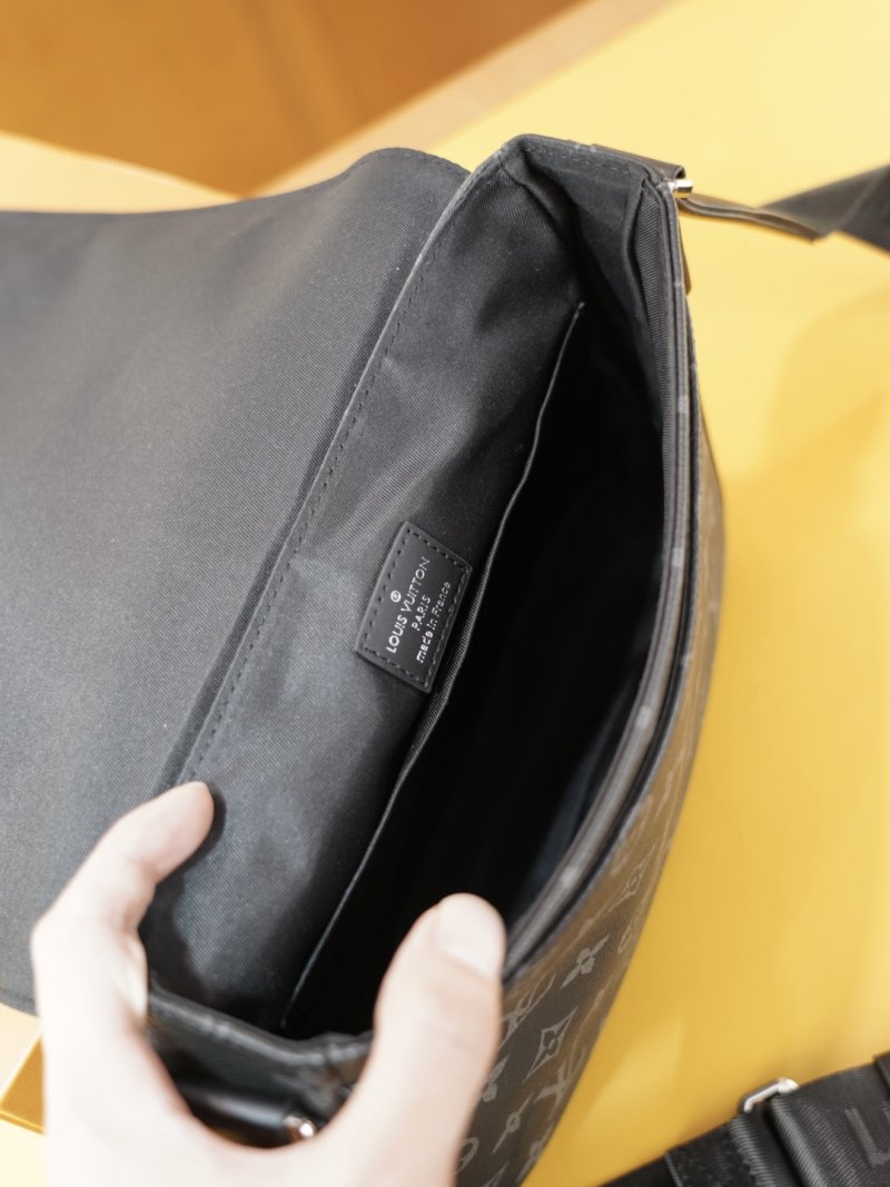 Louis Vuitton Monogram Canvas Messenger Crossbody Bag Black view