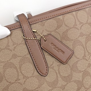 Coach City Tote Bag Beige Monogram view 4
