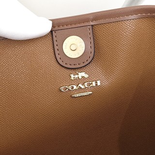 Coach City Tote Bag Beige Monogram view 7