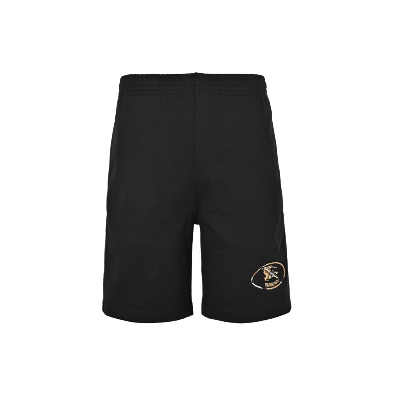 Black Casual Shorts with Embroidered Detail view