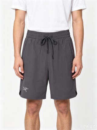Arc'teryx Charcoal Grey Drawstring Shorts view 2
