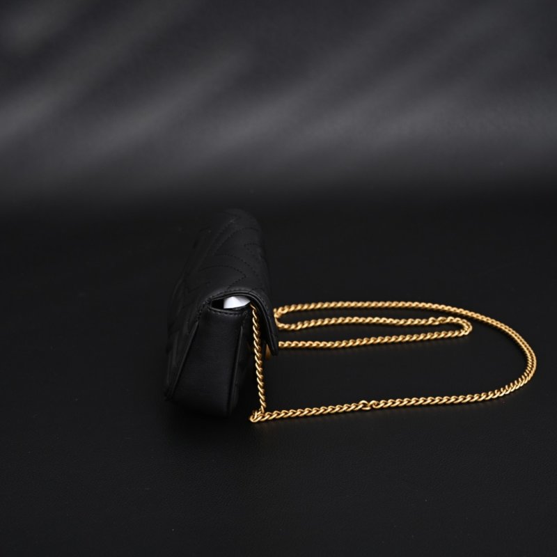 Gucci GG Marmont Mini Black Leather Chain Bag view