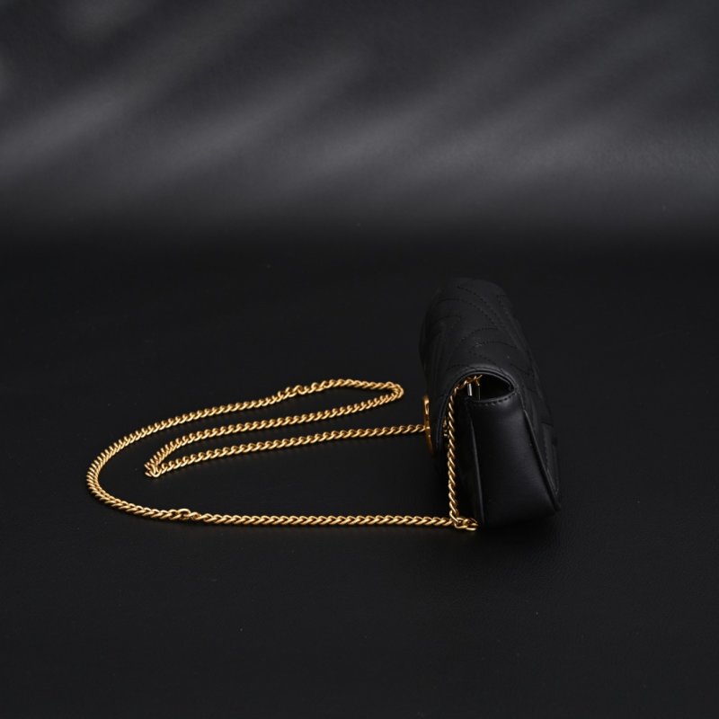 Gucci GG Marmont Mini Black Leather Chain Bag view