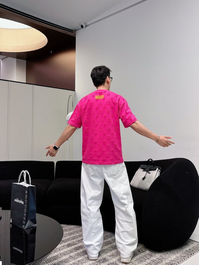 Louis Vuitton Monogram Embossed Hot Pink T-Shirt view