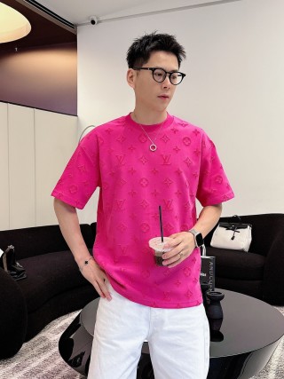 Louis Vuitton Monogram Embossed Hot Pink T-Shirt view 6