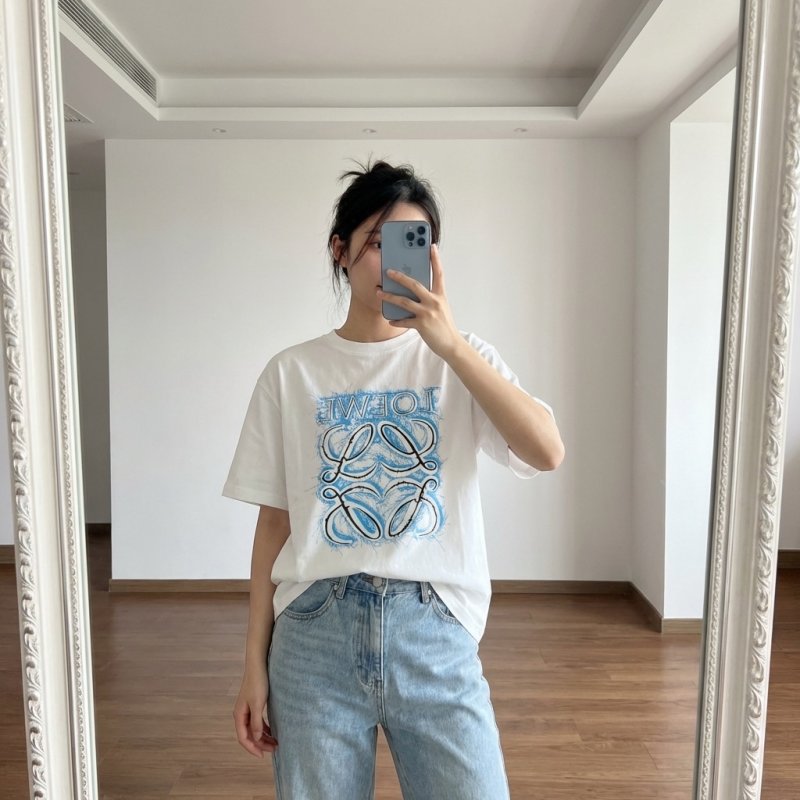 Loewe Anagram Logo T-Shirt Cream