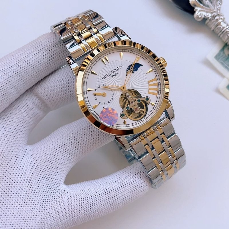 Patek Philippe Two-Tone Automatic Tourbillon Watch 41mm