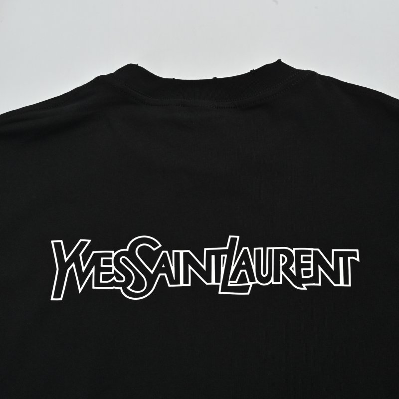 YSL Black Logo T-Shirt view