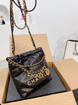 Chanel 22 Mini Black Quilted Shoulder Bag view 5