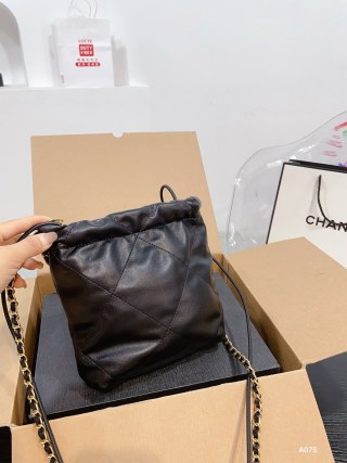 Chanel 22 Mini Black Quilted Shoulder Bag view 7