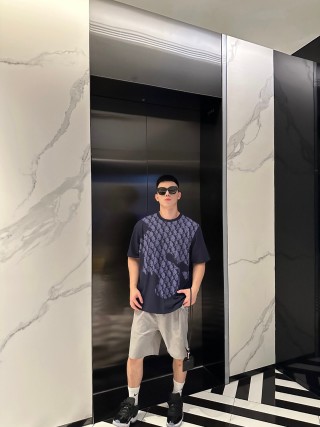 Gucci GG Monogram Navy Short Sleeve T-Shirt view 4
