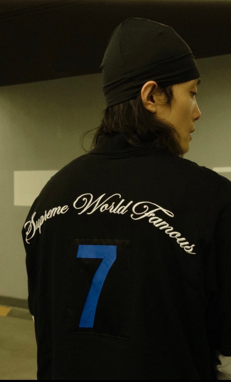 Black Oversized T-Shirt with Number 7 Graphic Print view