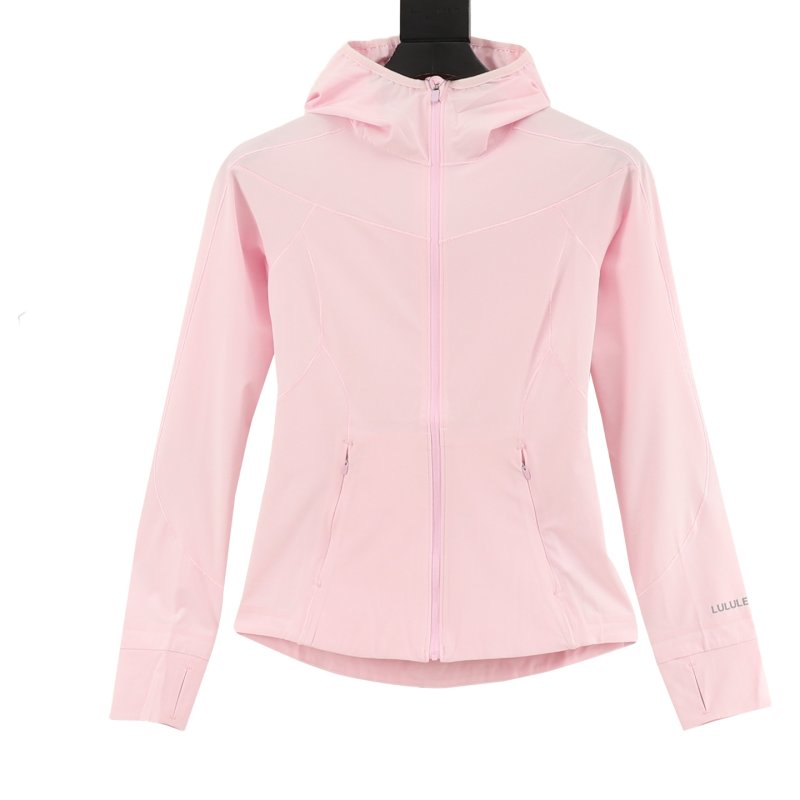Lululemon Pink & White Colorblock Windbreaker Jacket view