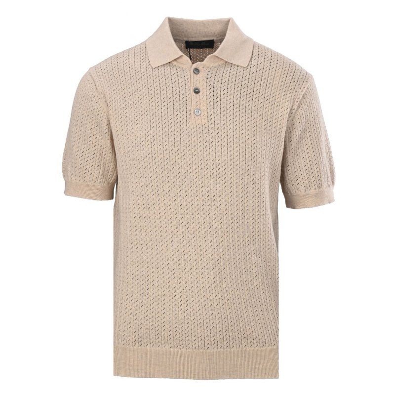 Cream Ribbed Knit Polo Shirt Dress view