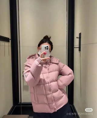 Moncler Puffer Down Jacket Pink view 5